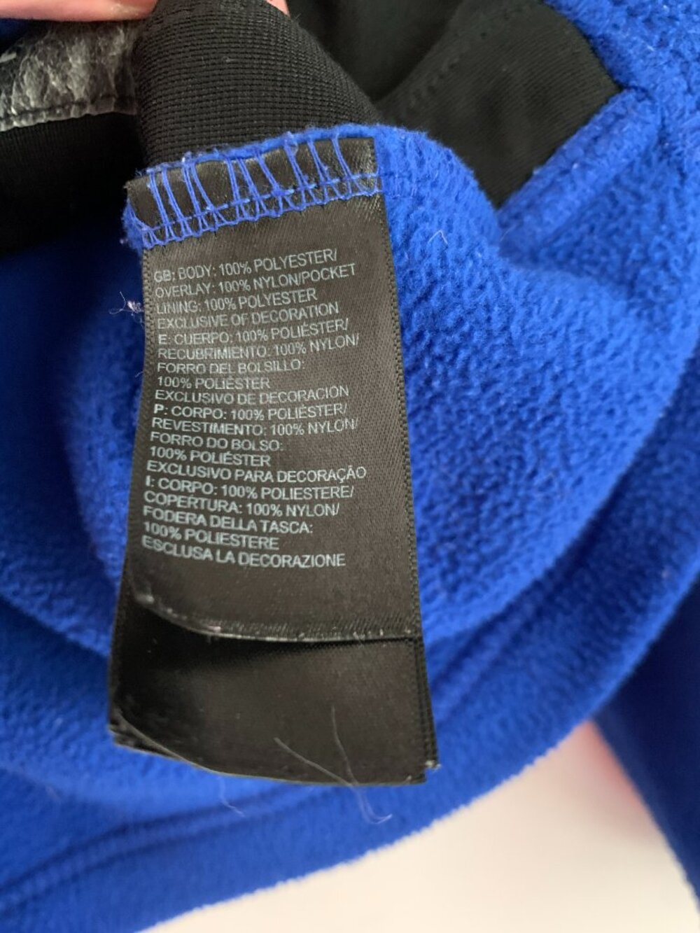 The North Face Toddler Blue Fleece Zip Hoodie Jacket 3T - Picture 6 of 6